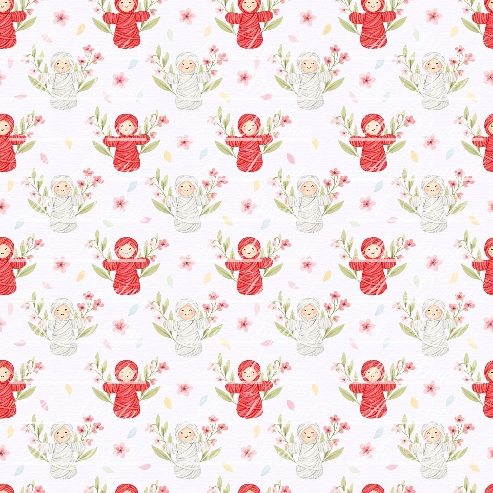 Spring & Martenitsa Watercolor Set – 20 Digital Papers + 20 PNG Clipart – Instant Download