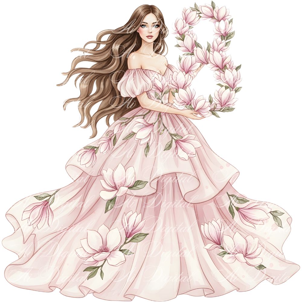International Women’s Day Watercolor Clipart Bundle