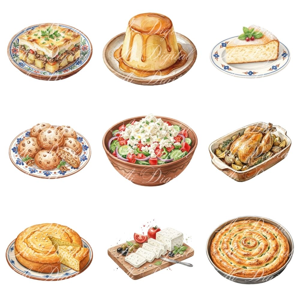 Bulgarian Food Clipart Bundle