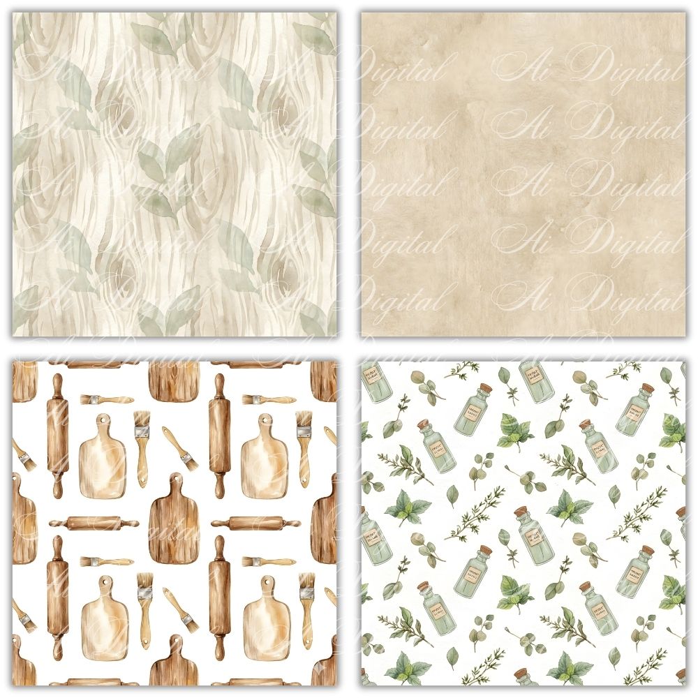 Vintage Kitchen Clipart Bundle