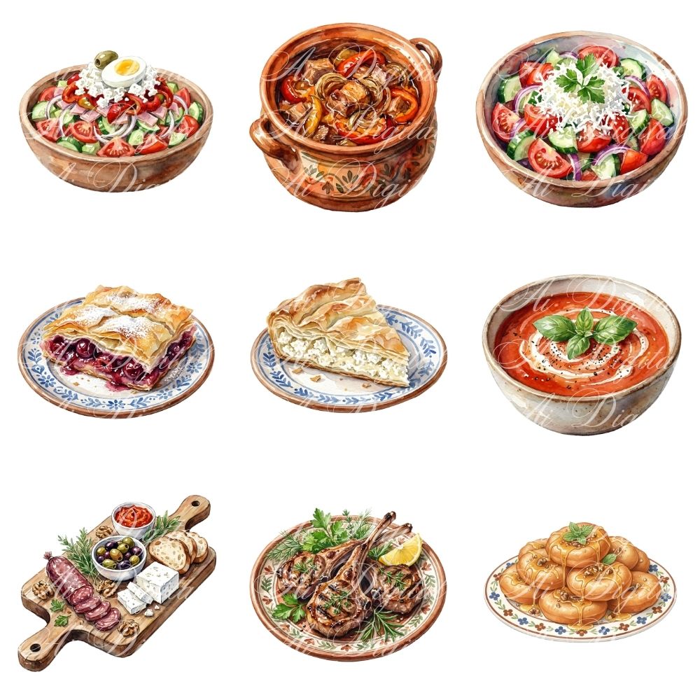 Bulgarian Food Clipart Bundle