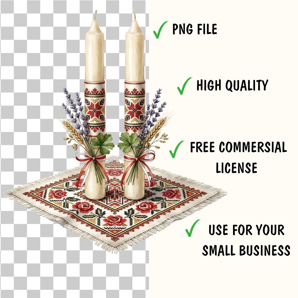 Bulgarian Wedding Clipart Bundle – 160 PNG Watercolor Wedding Illustrations