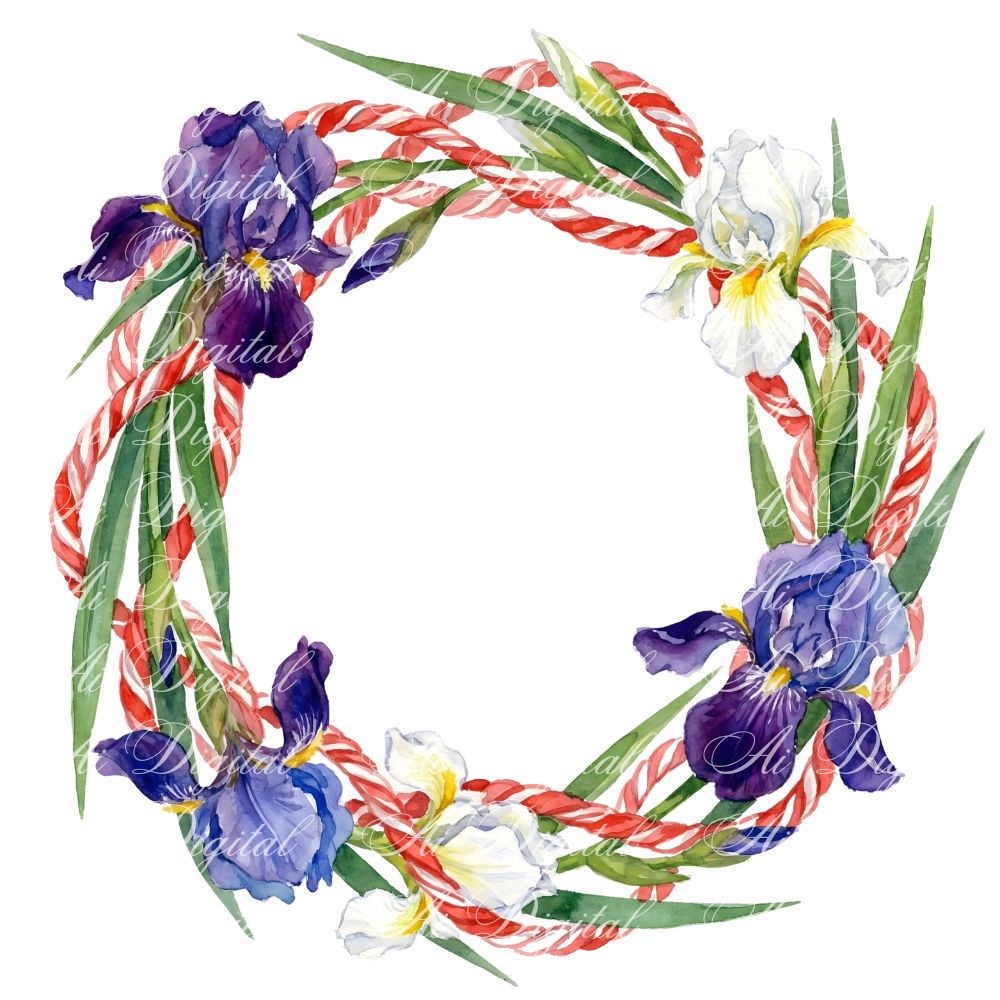 Bulgarian Martenitsa Watercolor Clipart Bundle