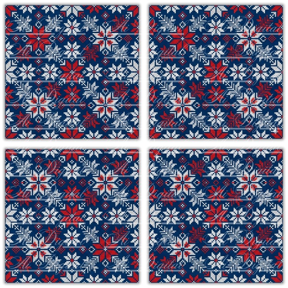 Bulgarian Embroidery Patterns – 32 Digital Papers