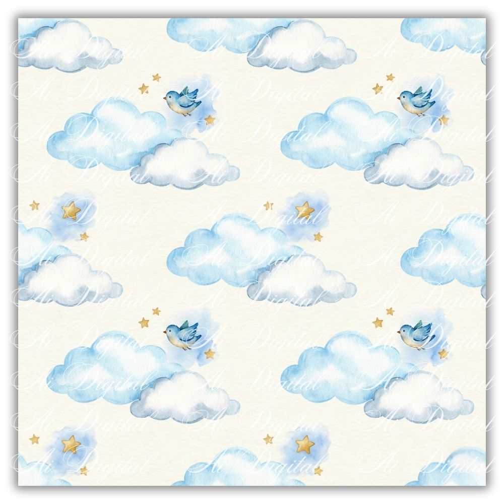 Blue Baby Bear Clipart Bundle 56 png + 20 seamless jpg patterns