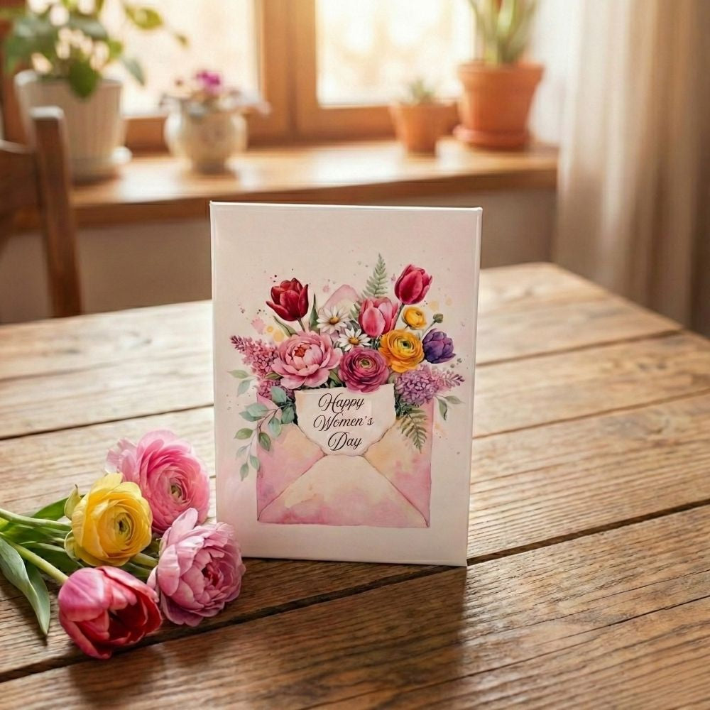 Happy Women’s Day Floral Magnet (6.5×9 cm)