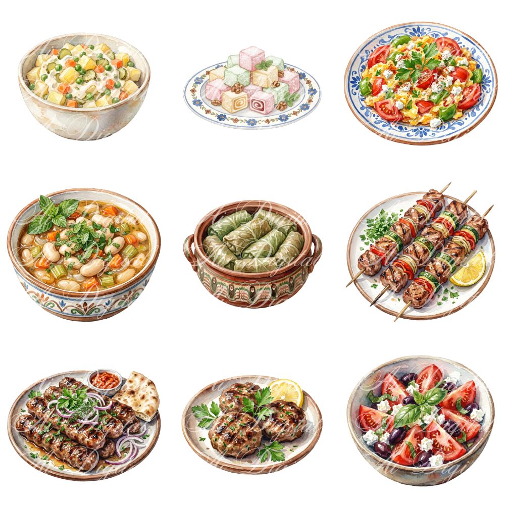 Bulgarian Food Clipart Bundle