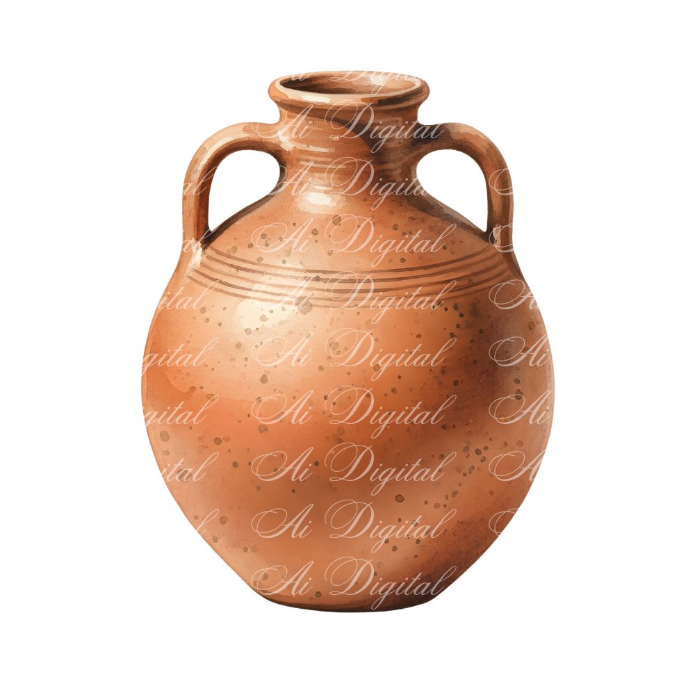 Clay Pottery PNG Clipart Set – 60 Transparent PNG Files (300 DPI)