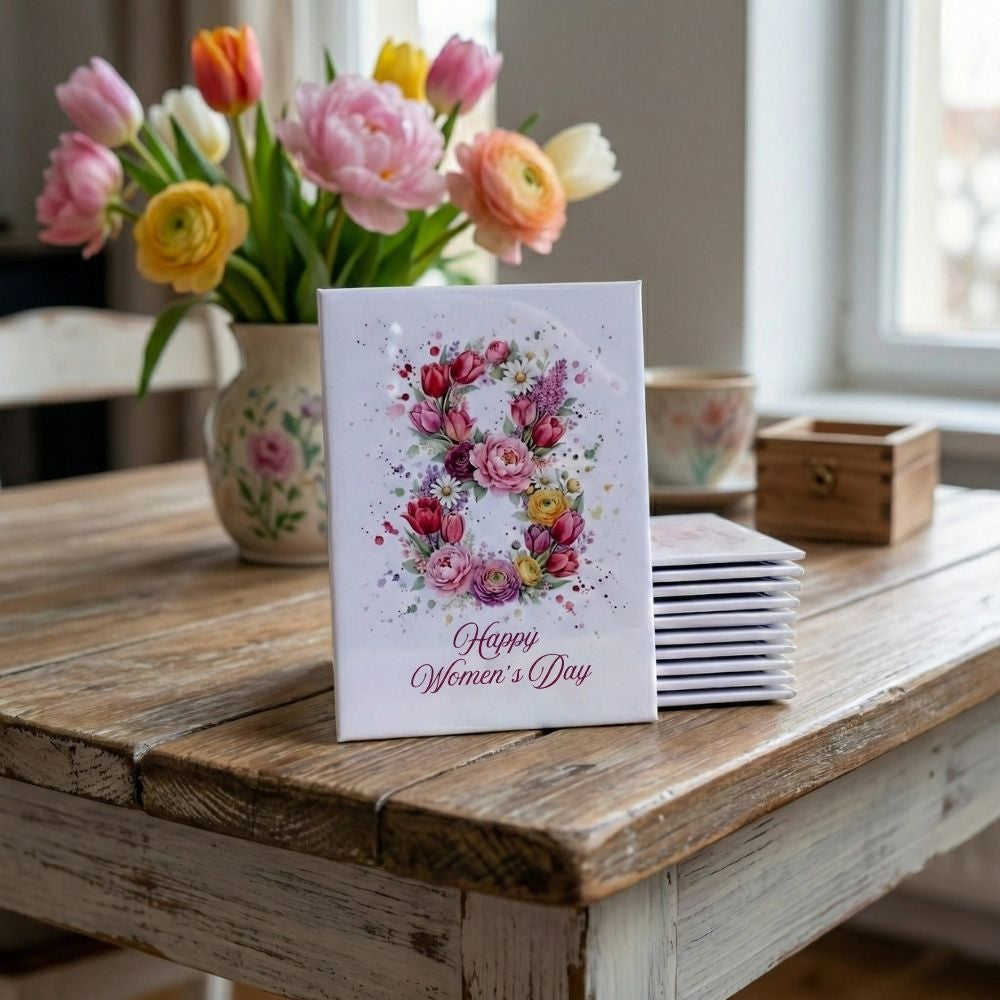 Happy Women’s Day Floral Magnet (6.5×9 cm)