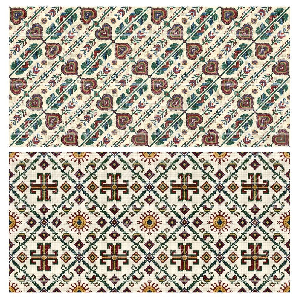 Bulgarian Embroidery Valentine’s Patterns – 33 Digital Papers