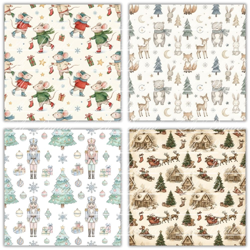 Christmas Patterns Digital Paper Pack