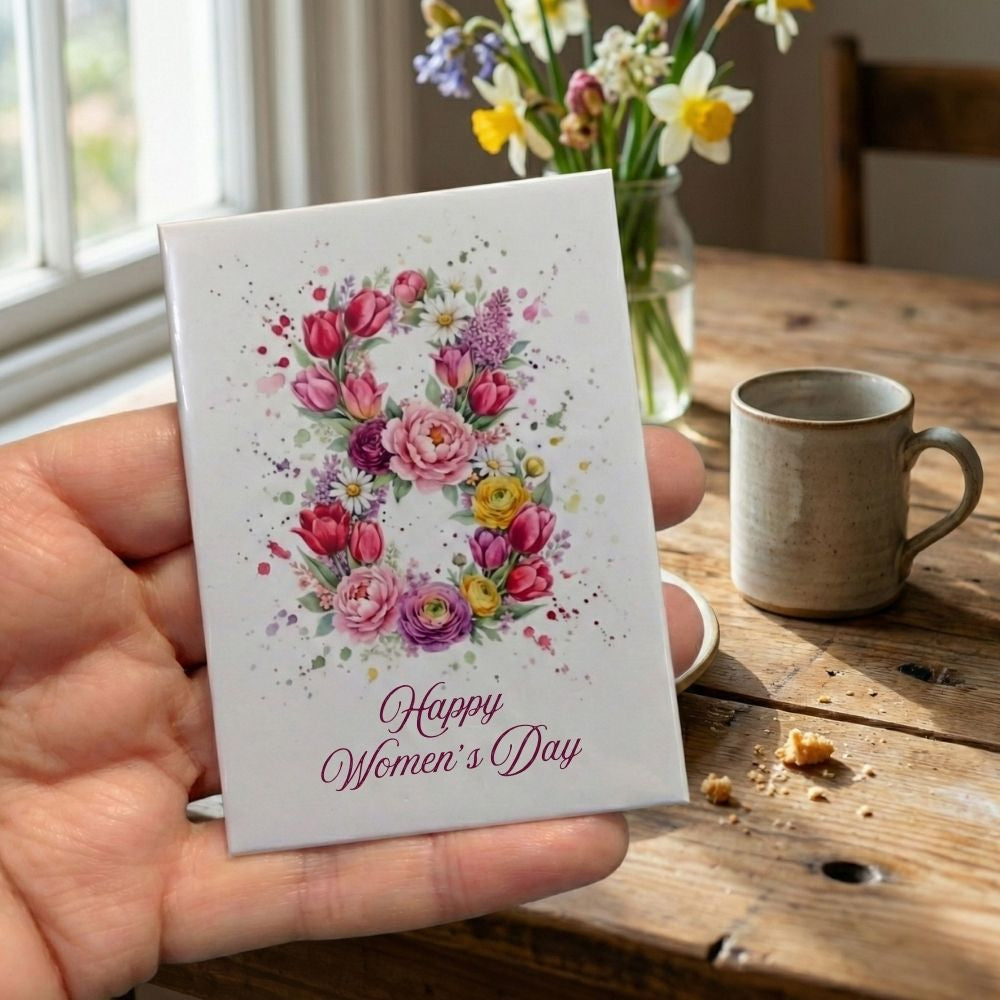 Happy Women’s Day Floral Magnet (6.5×9 cm)