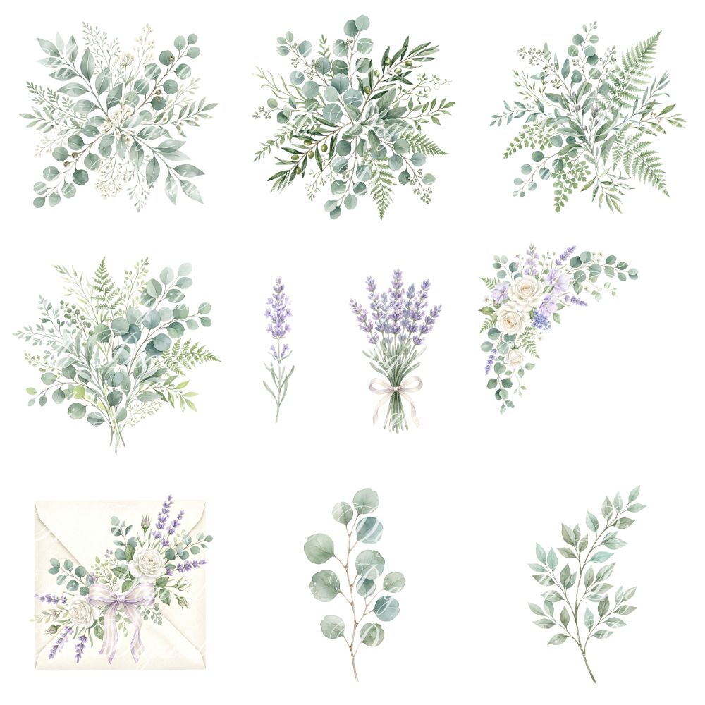 Lavender Goose Clipart & Digital Paper Bundle