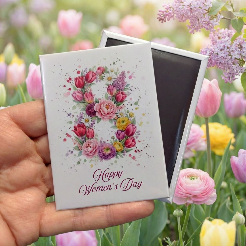 Happy Women’s Day Floral Magnet (6.5×9 cm)
