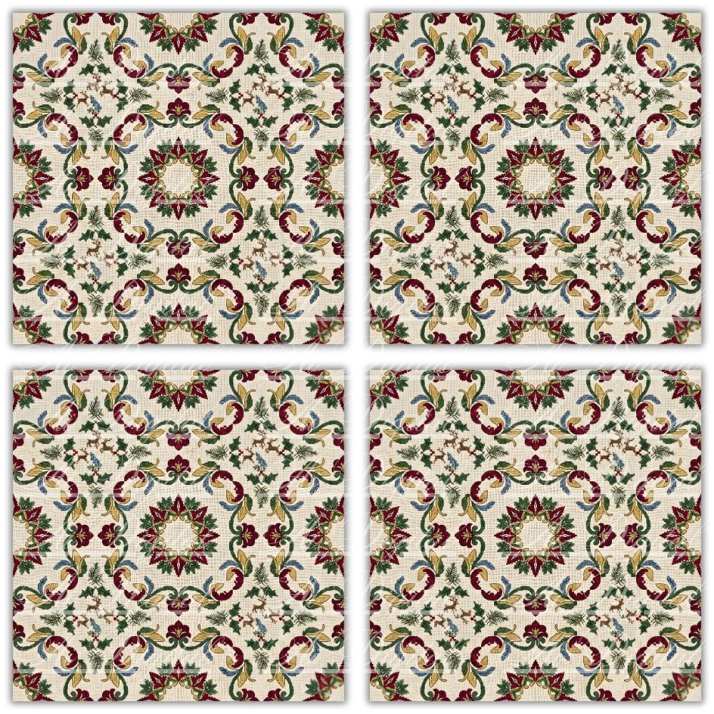 Bulgarian Embroidery Christmas Digital Paper Pack