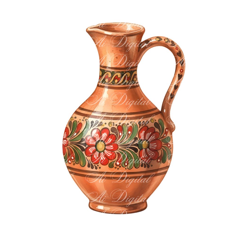 Clay Pottery PNG Clipart Set – 60 Transparent PNG Files (300 DPI)