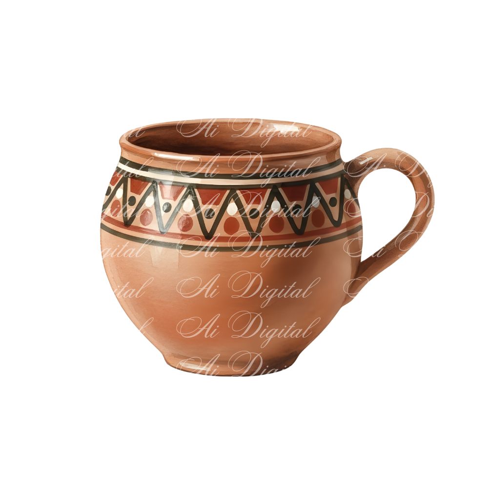 Clay Pottery PNG Clipart Set – 60 Transparent PNG Files (300 DPI)