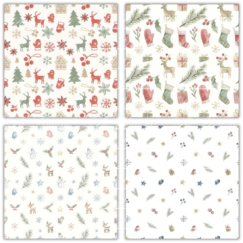 Christmas Patterns Digital Paper Pack