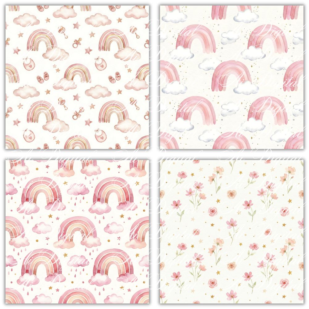 Pink Baby Teddy Bear Clipart Collection – PNG & Seamless Patterns (54 PNG + 20 JPG, 300 DPI)