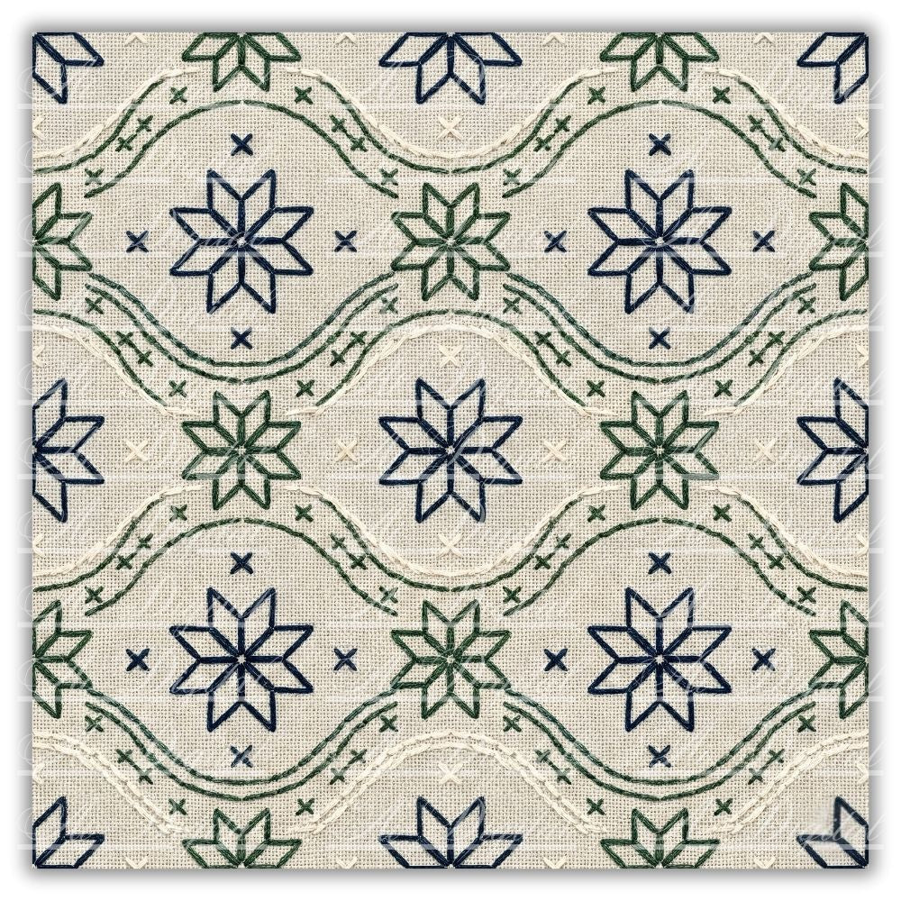Bulgarian Embroidery Christmas Digital Paper Pack