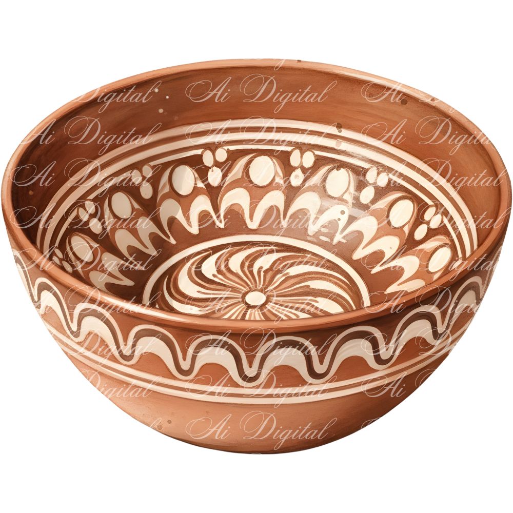 Clay Pottery PNG Clipart Set – 60 Transparent PNG Files (300 DPI)