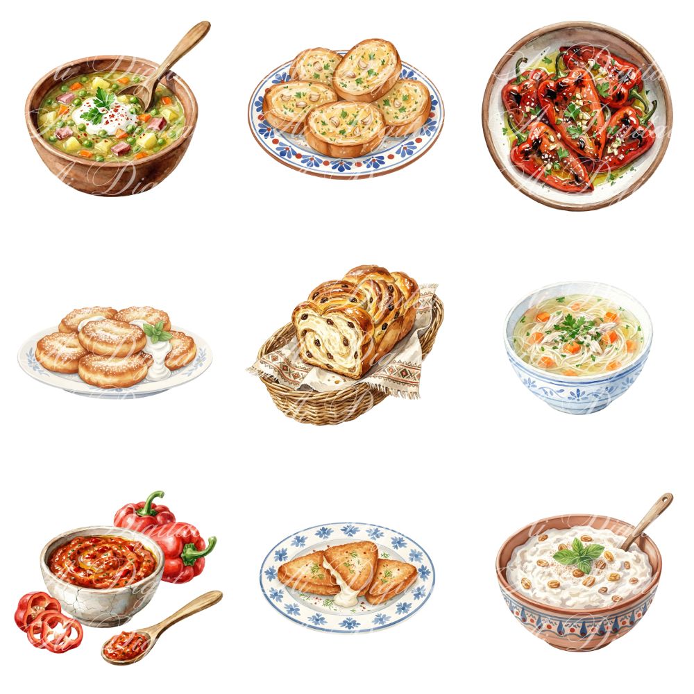 Bulgarian Food Clipart Bundle