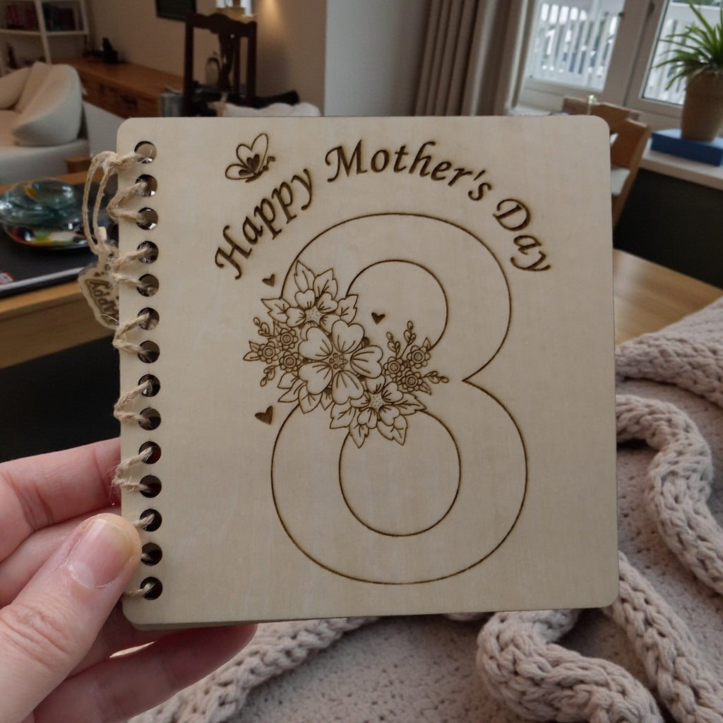 Wooden Mother’s Day Card (13×13 cm)