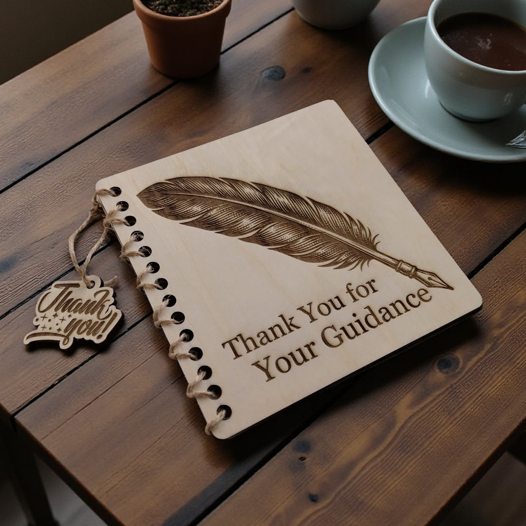 Wooden Thank You Teacher Card (13×13 cm)