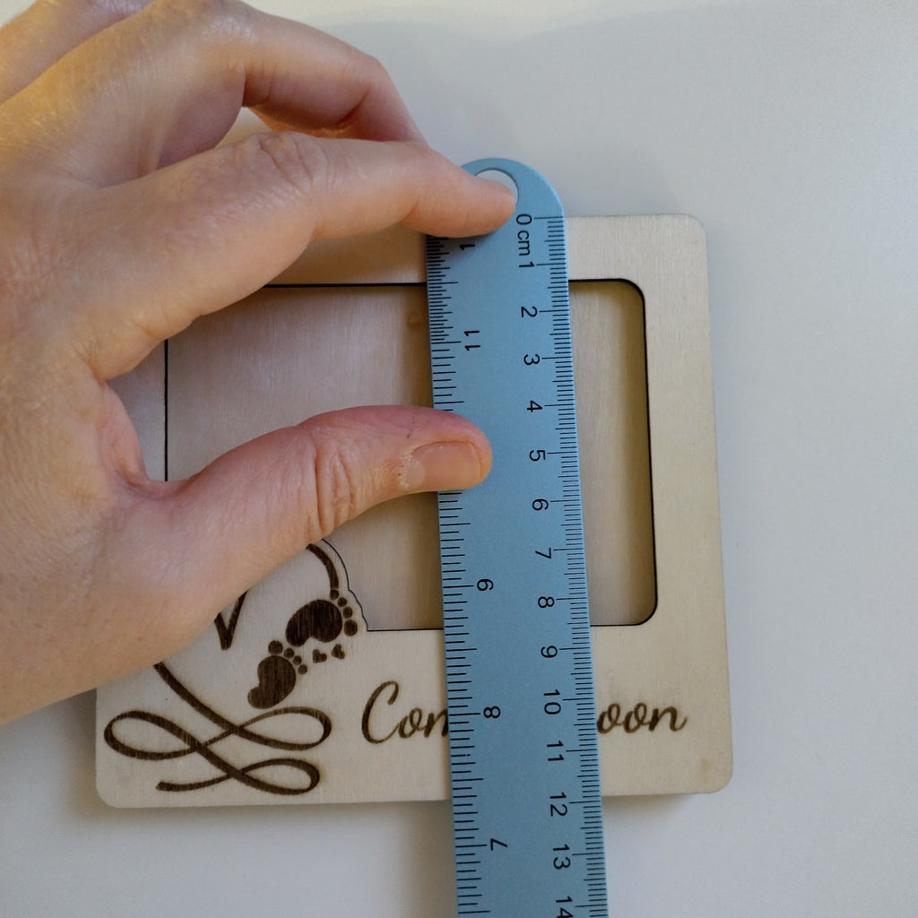 Wooden Ultrasound Photo Frame Magnet