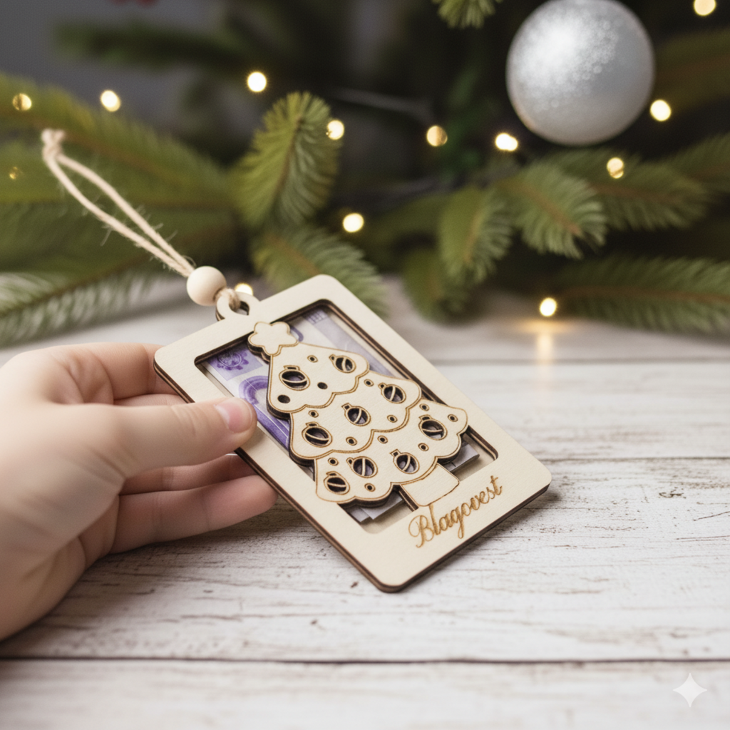 Personalized Christmas tree decoration with engraved name