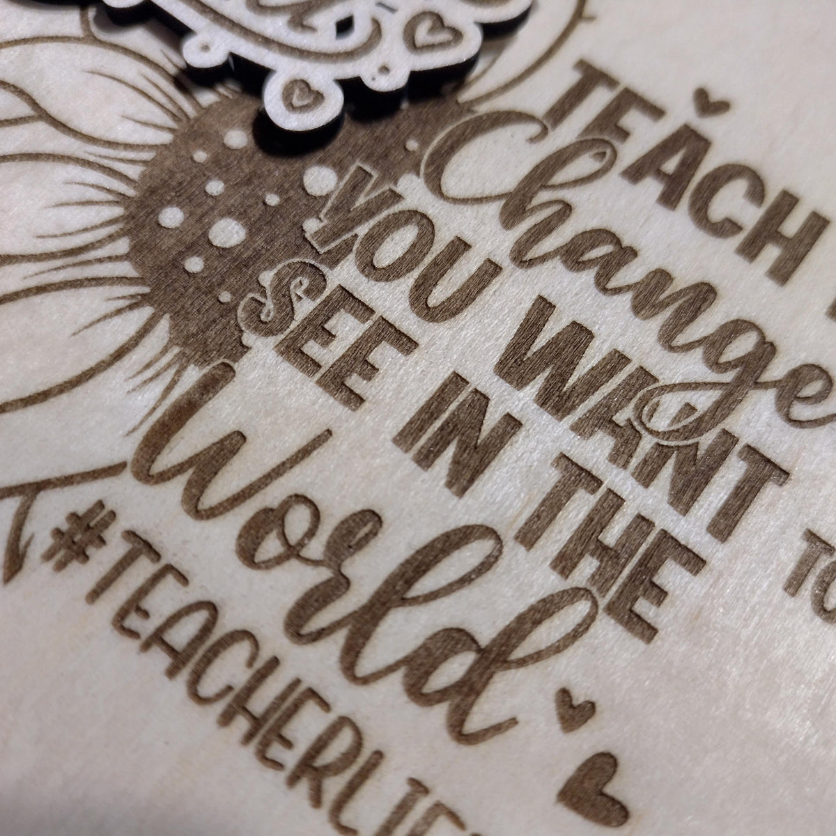Wooden Teacher Thank You Card | Laser Engraved Teacher Appreciation Gift | Personalised End of Year Keepsake Card for Teacher - product photo 5