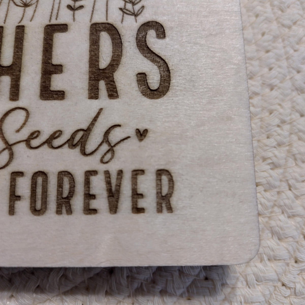 Personalised Teacher Thank You Card | Wooden Laser Engraved Teacher Gift | End of Year Appreciation Keepsake from Student - product photo 6