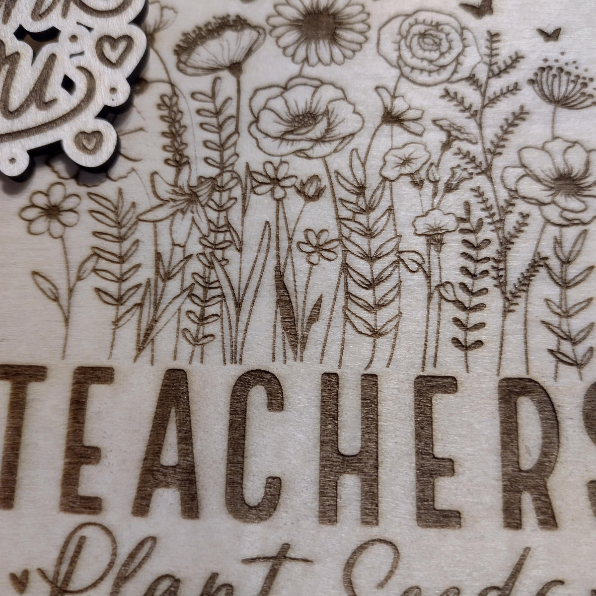 Personalised Teacher Thank You Card | Wooden Laser Engraved Teacher Gift | End of Year Appreciation Keepsake from Student - product photo 5