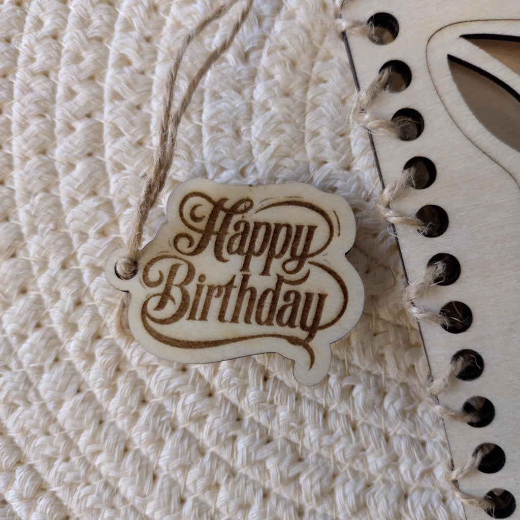Wooden Happy Birthday Card for Her | Laser Cut Floral Butterfly Birthday Card | Engraved Wooden Keepsake Greeting Card Gift - product photo 10