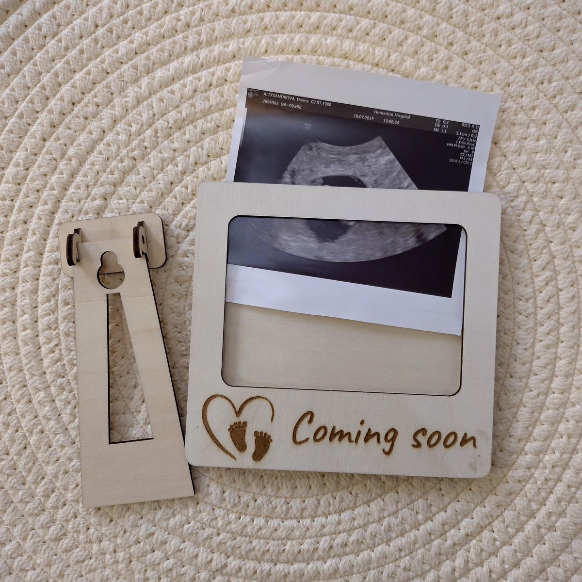 Personalised Ultrasound Photo Frame | Baby Scan Keepsake Magnet | Sonogram Frame | Pregnancy Gift | Coming Soon Baby Announcement - product photo 6