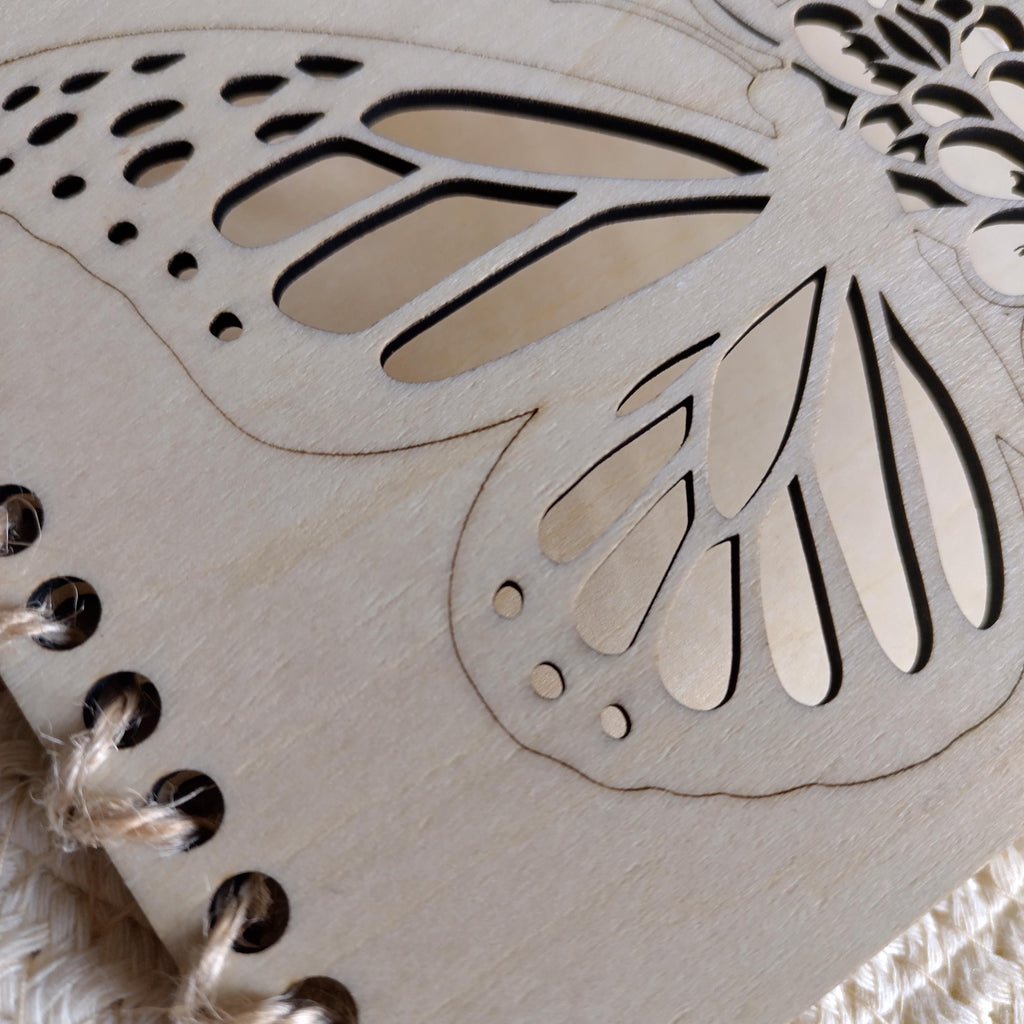 Laser Cut Wooden Happy Birthday Card | Butterfly Floral Birthday Card for Her | Engraved Wooden Keepsake 21st 30th 40th Gift - product photo 5