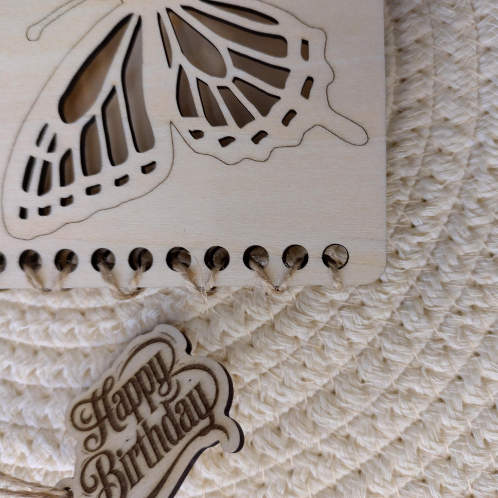 Wooden Happy Birthday Card | Laser Cut Floral Rose Butterfly Card | Milestone 65th 75th 80th 90th 100th Birthday Keepsake - product photo 9