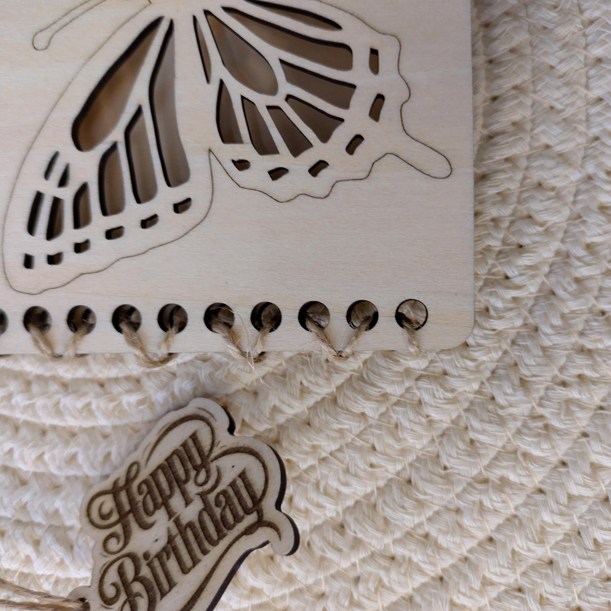 Wooden Happy Birthday Card | Laser Cut Floral Rose Butterfly Card | Milestone 65th 75th 80th 90th 100th Birthday Keepsake - product photo 9