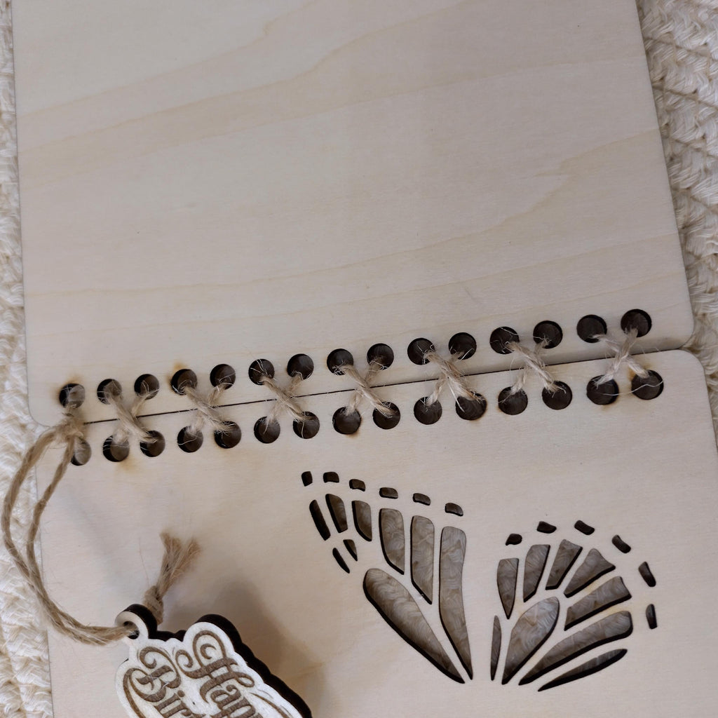 Wooden Happy Birthday Card | Laser Cut Floral Rose Butterfly Card | Milestone 65th 75th 80th 90th 100th Birthday Keepsake - product photo 7