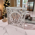Personalised Wooden Christmas Card | Engraved Xmas Card Keepsake | Reusable Wood Holiday Card | Eco Laser Cut Greeting Card