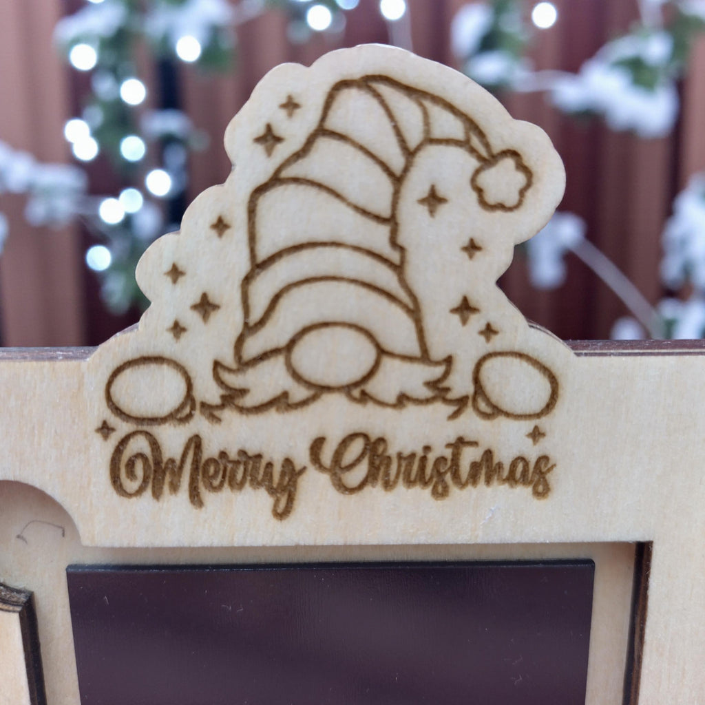 Personalized Wooden Christmas Photo Frame | Magnetic Birch Picture Holder | Custom Family Keepsake | Laser Cut Holiday Gift Display - product photo 8