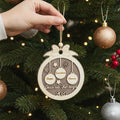 Personalized Wooden Christmas Ornament 2025 – Custom Family Names, Pet Paw Option, Handmade Rustic Holiday Decoration, Tree or Wall Hanging