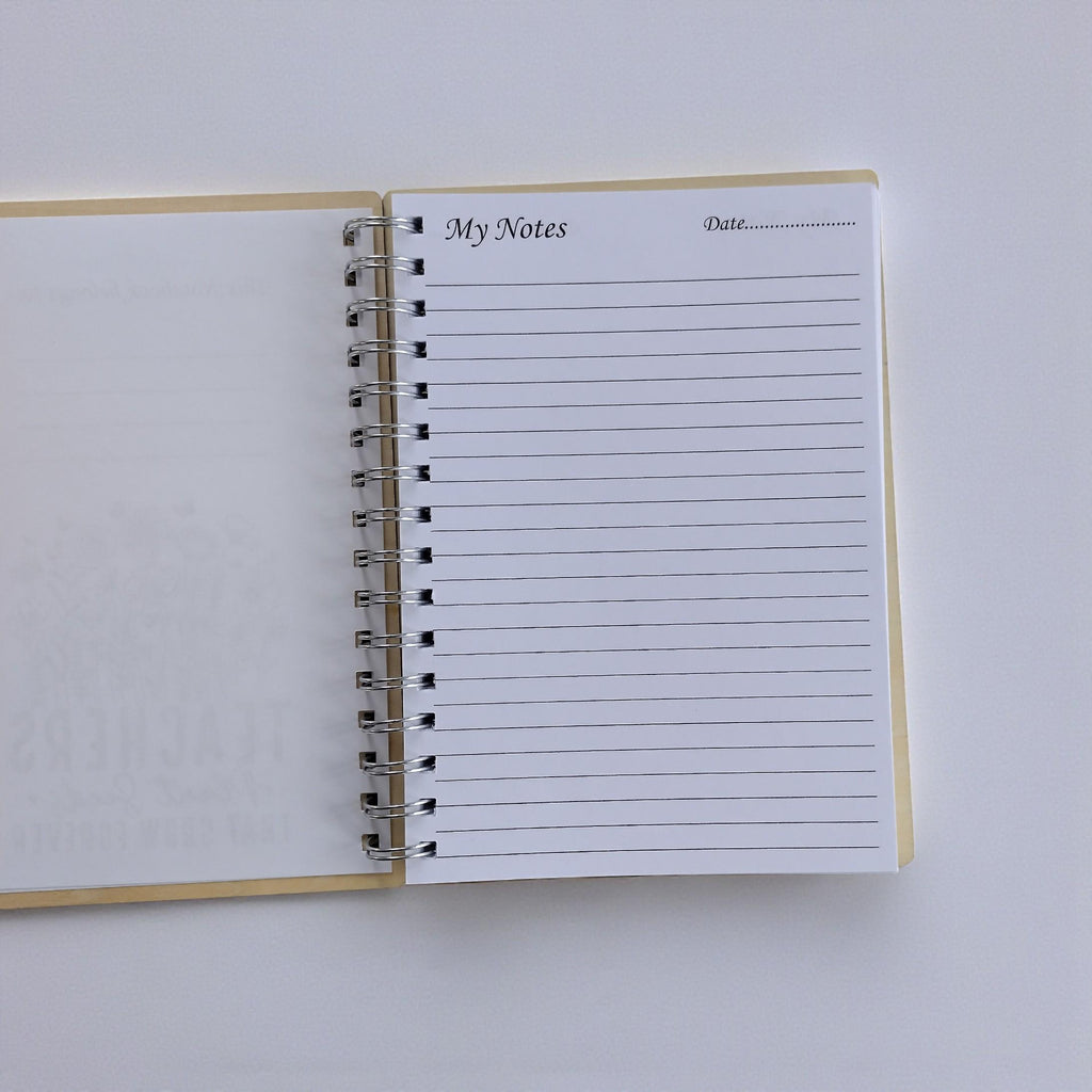 Personalised Teacher Gift Set, A5 Wooden Notebook + Bookmark + 13x13 Card, "Teachers Plant Seeds" End of Year Thank you, Teacher. - product photo 7