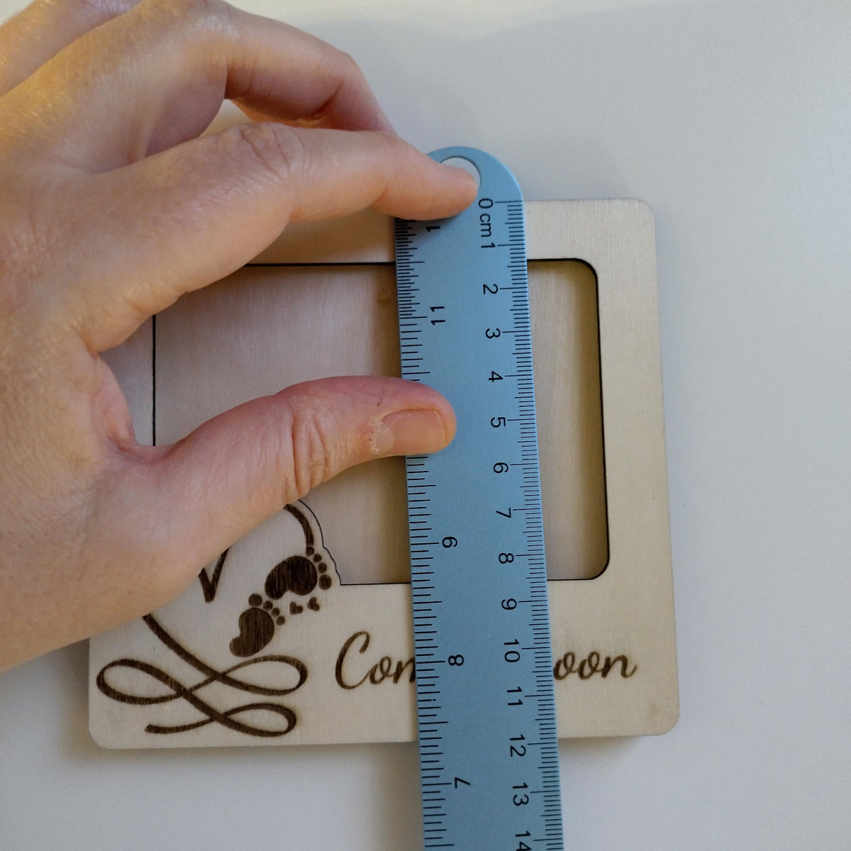 Wooden Ultrasound Photo Frame Magnet | Sonogram Fridge Magnet | Baby Scan Keepsake | Pregnancy Announcement Gift | Coming Soon - product photo 9