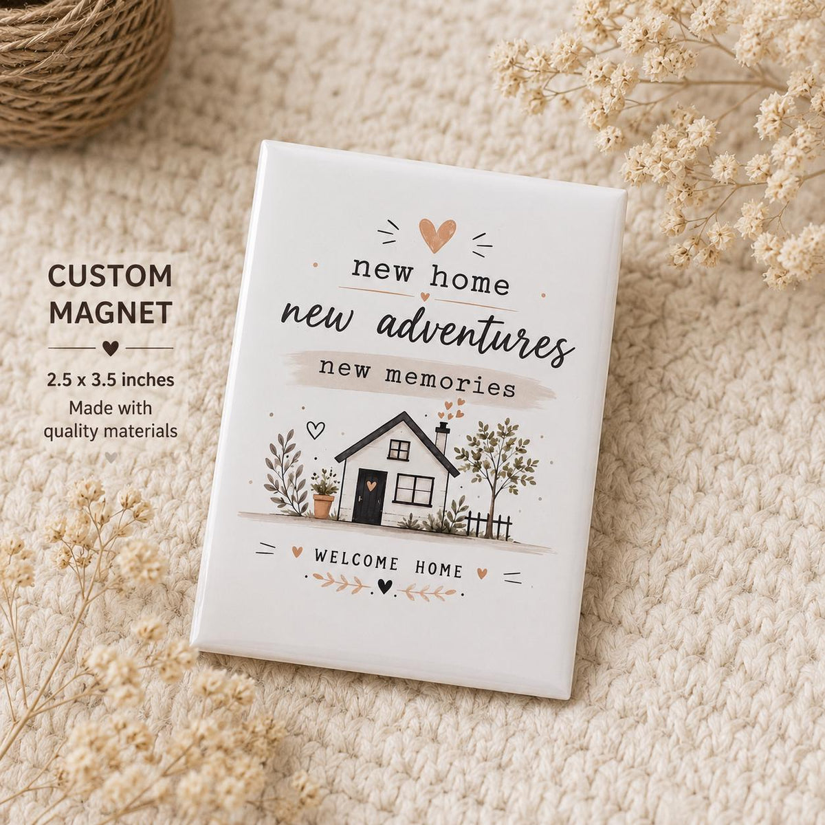 House-warming Fridge Magnet – New Adventures & Memories Gift – Moving House Present – Kitchen Decor – 2.5 x 3.5 Inches - product photo 2