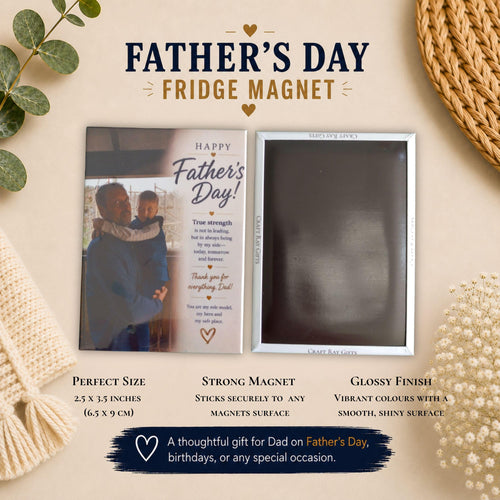 Father’s Day Photo Fridge Magnet, Personalised Dad Gift, Custom Photo Magnet From Kids, Daddy Keepsake Gift, 2.5x3.5
