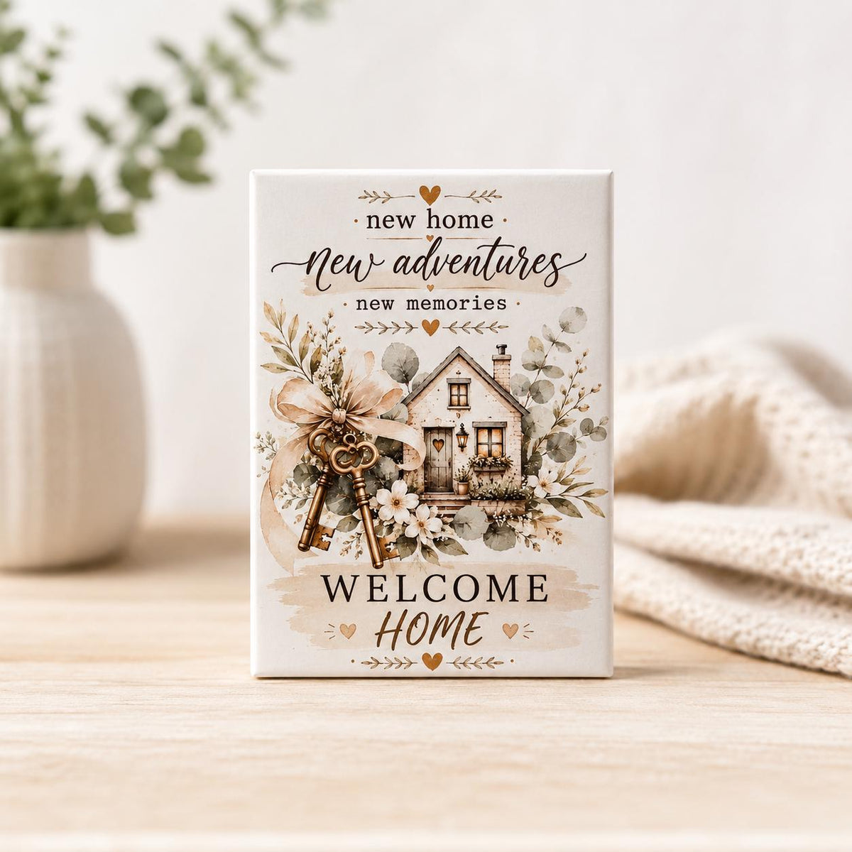 New Home Magnet, Housewarming Gift, New Home Gift, Fridge Magnet, Wooden Magnet, First Home Gift, New House Keepsake, Realtor Closing Gift - product photo 6