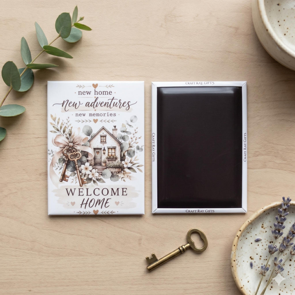 New Home Magnet, Housewarming Gift, New Home Gift, Fridge Magnet, Wooden Magnet, First Home Gift, New House Keepsake, Realtor Closing Gift - product photo 4