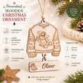 Personalized Christmas Ornament with Name | Wooden Engraved Sweater Tag | Rustic Custom Family Keepsake | Handmade Holiday Tree Decor