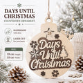 Wooden Christmas Countdown Ornament – Rustic Holiday Advent Calendar Decoration, Laser Cut Wooden Xmas Ornament for Families and Kids